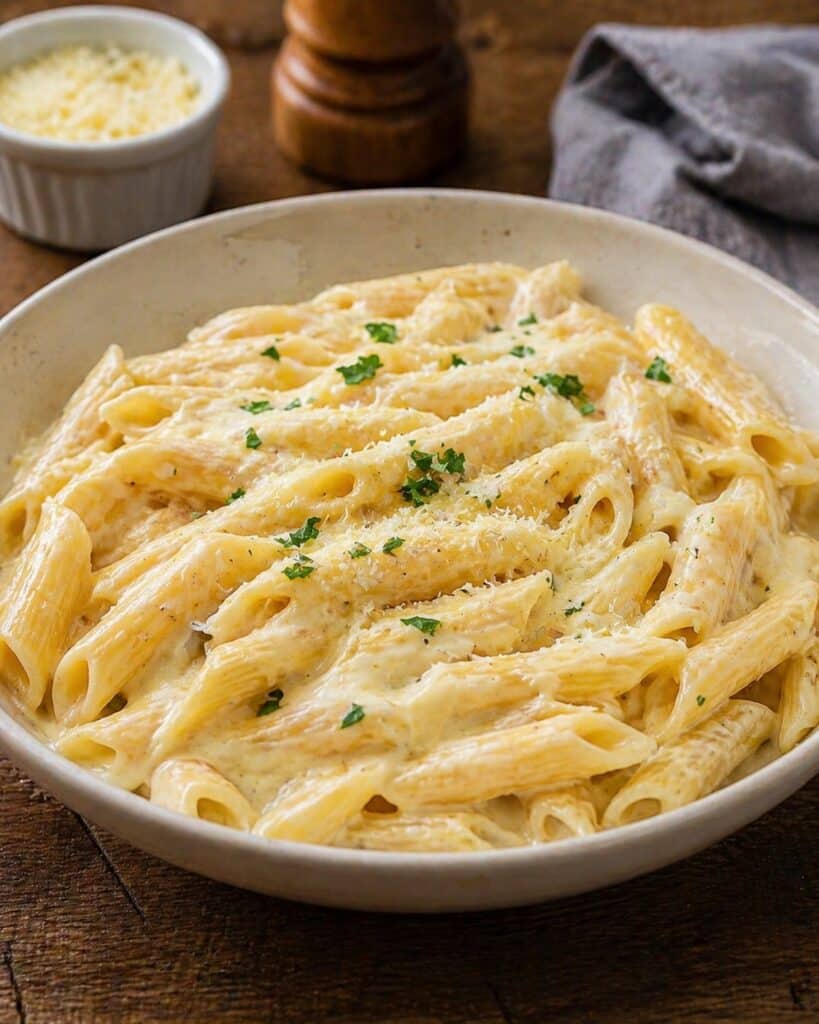 receitas fáceis jantar macarrão cremoso